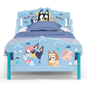 Kids Bluey 3D Toddler Bed Blue Footboard Headboard Rails for Little Girls Boys - Picture 1 of 7