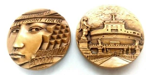 Medalla de bronce coleccionable Castel Sant'Angelo en Roma - Hecha en Milán, Italia - Estampada - Imagen 1 de 3