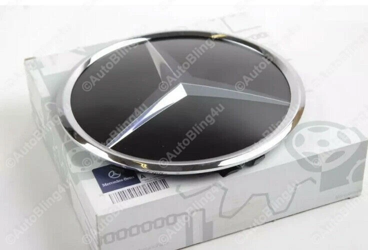 Espejo estrella 20,5 cm negro brillante parrilla insignia emblema para Mercedes Benz GLC GLE GLS Foto 1 de 3