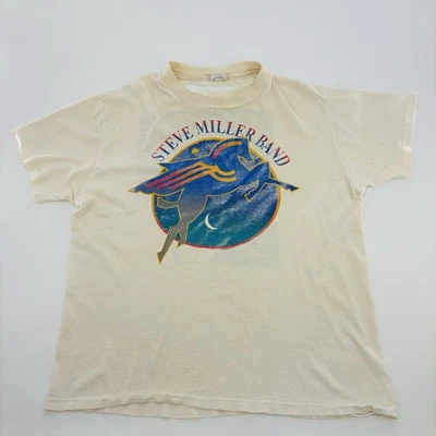 Camiseta De Colección Años 90 Steve Miller Band Book Of Dreams Talla L Blanca Tedman Foto 1 de 4