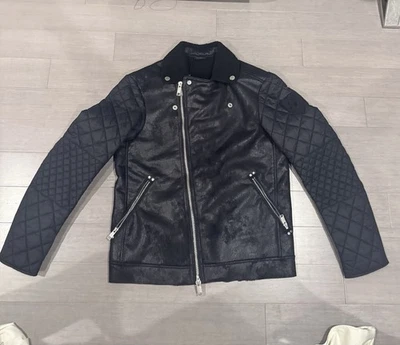 Chaqueta motera de cuero para hombre Emporio Armani talla M Foto 1 de 4