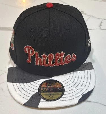 Philadelphia Phillies New Era 100th Anniv. Patch Hat  NWOT 7 5/8 Metallic Camo - Image 1 of 4