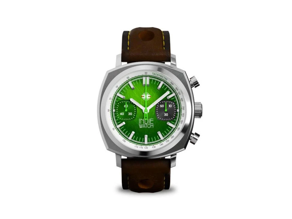 Indie Watch Strum Quartz Watch, Green, 42 mm, Chronograph, 521W - Image 1 of 4