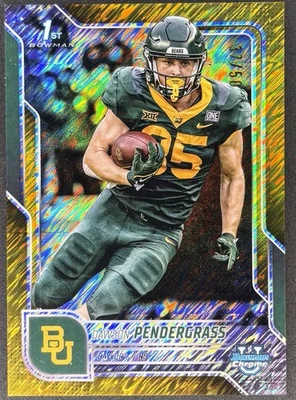 2025 Bowman Chrome U Dawson Pendergrass Gold Shimmer /50 1st Bowman - Image 1 of 2