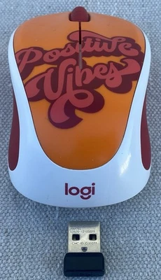 Logitech M317c Wireless Mouse With USB Receiver Positive Vibes TESTED - Image 1 of 4