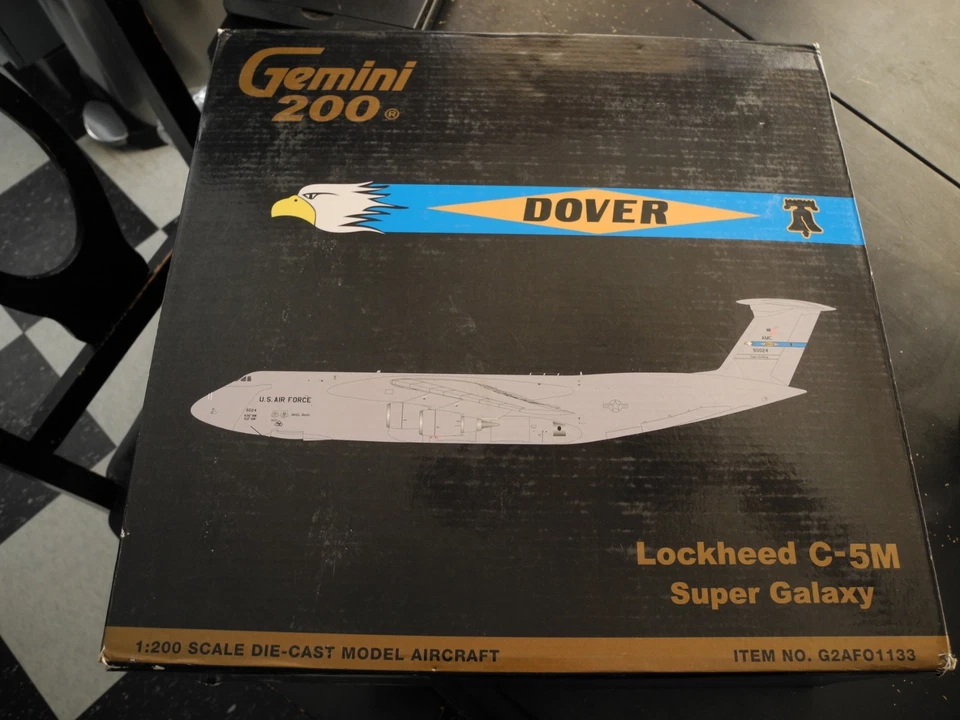 罕见 GEMINI JETS 美国空军 C-5M 超级银河 DOVER AFB 1:200,请阅读 — 第 1/3 张图片