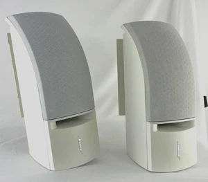 Set of 2 Bose 161 White Bookshelf Speakers w/wall mounts HiFi Stereo Home Audio - Picture 1 of 17