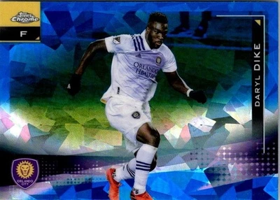 2021 Topps Chrome MLS Sapphire Daryl Dike #10 Orlando City SC RC SP  - Image 1 of 2