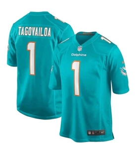 ✅ Miami Dolphins Tua Tagovailoa Aqua On-Field NFL Nike Football Trikot Herren XL 💯 - Bild 1 von 7