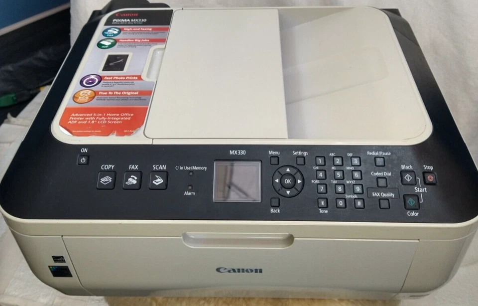 CANON PIXMA PRINTER MX330 ALL-IN-1 INKJET COLOR PRINT COPY SCAN FAX PARTS/REPAIR - Image 1 of 4