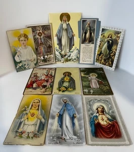 Hermosas tarjetas funerarias lote de 11 oraciones católicas cristianismo años 40-60 - Imagen 1 de 2