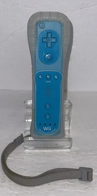 Official Nintendo Wii U Motion Plus Remote BLUE With Sleeve Strap Tested - Image 1 of 4