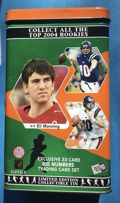 2004 Press Pass NFL Big Numbers 33 tarjetas lata con una tarjeta autografiada Foto 1 de 4