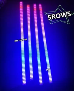JHB 4 PIEZAS 1,4 metros 5 filas RGB FLUJO DE PERSECUCIÓN LED tiras de luz para anillos de rueda de 17,5" - Imagen 1 de 17