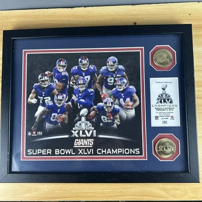 2012 NY GIANTS Super Bowl XLVI Champions Picture Collectible Coins Certificate - Image 1 of 4