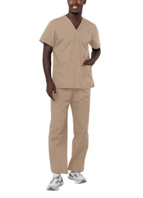 Adar Hombres Ropa de Trabajo Médico Enfermería Médico Médico Uniforme Conjunto Exfoliante Uniforme Camisa y Pantalones Foto 1 de 4