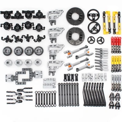 Kit neumático de 136 piezas para conectores de varilla de empuje de bomba hidráulica compatibles con Technic Foto 1 de 4