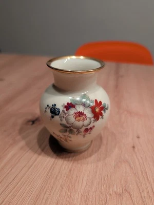 Thomas Ivory Bavaria Vase Blumendekor Goldrand 9,5cm  guter Zustand - Bild 1 von 4