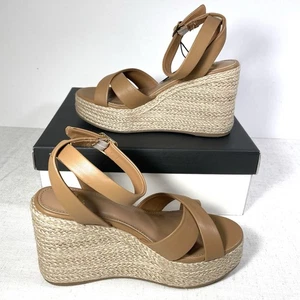 Madden NYC Strappy Wedge Espadrille Sandals Sz 6 - Picture 1 of 11