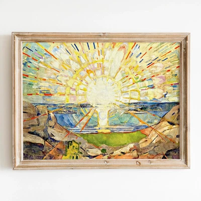Impresión de póster de arte de pared The Sun de Edvard Munch Foto 1 de 4