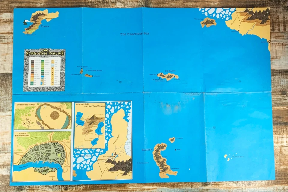 AD&D Advanced Dungeons & Dragons FR5 The Savage Frontier - MAP ONLY - Image 1 of 1