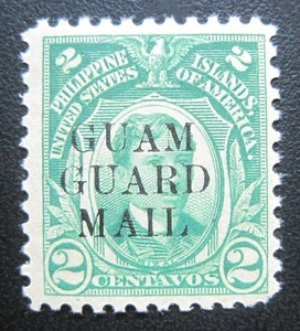 Mint 1930 US Local Guam Guard Mail M5 with 4 Margins MH OG - Foto 1 di 2