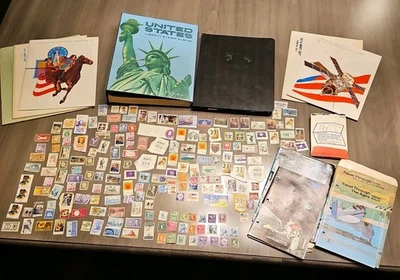Lote de colección de estampillas vintage (bisagras, desquiciadas, libros, sueltas, 1 centavo, kit, Harris) Foto 1 de 4