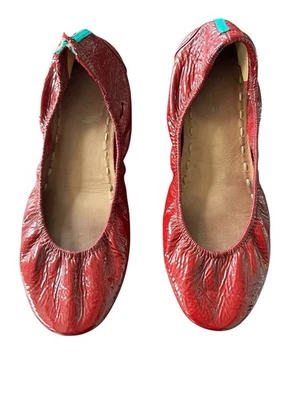 Corbatas planas de ballet rojo de Gavrieli para mujer 8 charol rubí edición limitada Foto 1 de 4