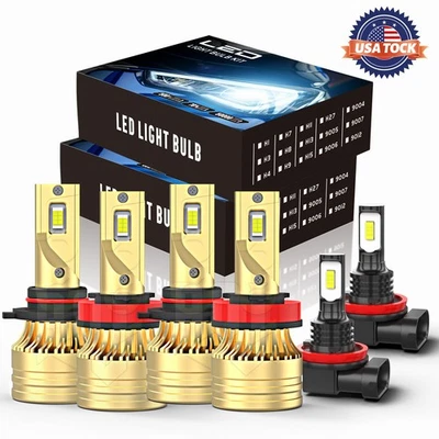 Kit de 6x faros antiniebla altos bajos para Nissan TITAN XD 2016-2021 6500K Foto 1 de 4