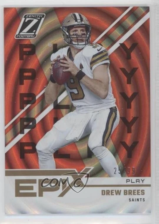 2022 Panini Zenith Epix Orange Play /99 Drew Brees #EO-10 - Image 1 of 2