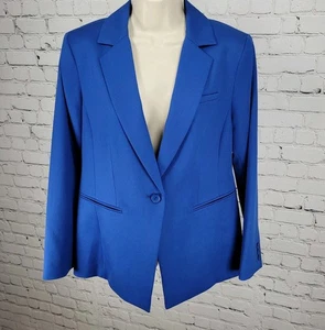 Pendleton Blue 100% Virgin Wool 1 Button Vented Notch Blazer Jacket Size 10P - Picture 1 of 16