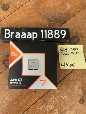 NEW AMD Ryzen 7 9800X3D 8 Core CPU 4.7 GHz AM5 Sealed Ships Next Day Air! - Image 1 of 3