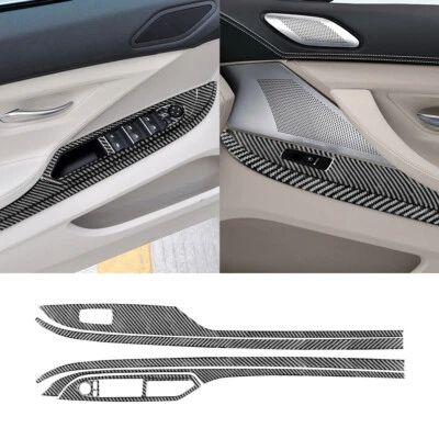 Cubierta de control de ventana interior de fibra de carbono 7 piezas para BMW Serie 6 F12 F13 Foto 1 de 4