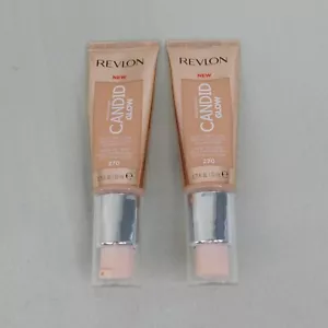 2pc 0.75oz Revlon Candid Glow Photo Ready Foundation 270 Medium Beige #9031 - Picture 1 of 4