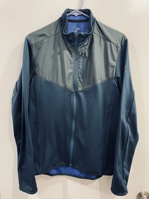 Chaqueta para correr Salomon para hombre a prueba de viento polar azul marino talla pequeña ajuste regular Foto 1 de 3