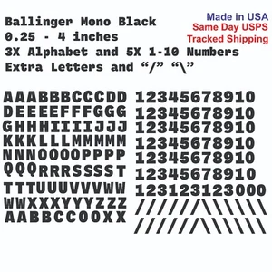 3XAlphabet A-Z & 1-10 Vinyl Decal Numbers - Mailbox, Shop, Wall, Address, Locker - Picture 1 of 20