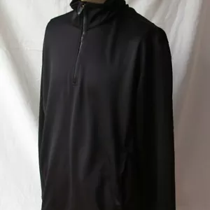 Roots Long Sleeve Shirt XLarge Black Running Mock Neck Half Zipper - Picture 1 of 10