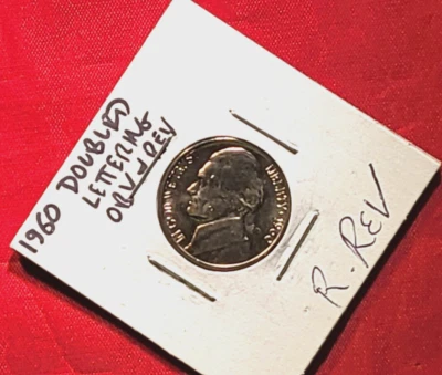1960 Jefferson nickel "Double Die O/R & Rotated Rev.  ERROR Coin" - Image 1 of 4