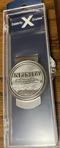 New  In Package Celebrity Cruise Souvenir Infinity Cruise Ship Men’s Money Clip - Picture 1 of 3