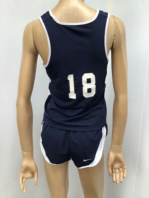 Vintage 80s Nike Blue 2 Piece Set Tank Top & Shorts Running Athletic Set Size M - Image 1 of 4