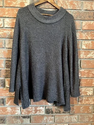 Suéter Túnica Umgee Cuello Redondo Texturizado Gris Línea A Suave Talla L Foto 1 de 4