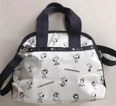 Bolso de Mano Lesportsac PEANUTS Amelia York Cartera de 2 Vías Hermanos Snoopy U033 Foto 1 de 4