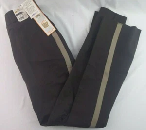 PERFECTION UNIFORMS WOMEN'S SIZE 14 L1725BN-WV BROWN WITH TAN STRIPE UNHEMMED - Picture 1 of 1