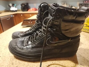 Vtg Nike ACG Tychee Mid Black/Neo Turquoise Boot Combat Duck wmn 9 454418-002 - Picture 1 of 7
