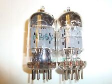 One Pair of Early 12AU7 Tubes, Long Black Plate, GE, High Ratings