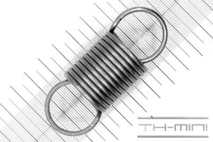 Resorte de tracción 2,5 mm gancho ojal 27,5x71 mm 15,7 kg espiral acero inoxidable metal - Imagen 1 de 1