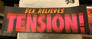 SEX RELIEVES TENSION VINTAGE 1970's BLACKLIGHT HEADSHOP JOKER POSTER By Stow Jr - Picture 1 of 6