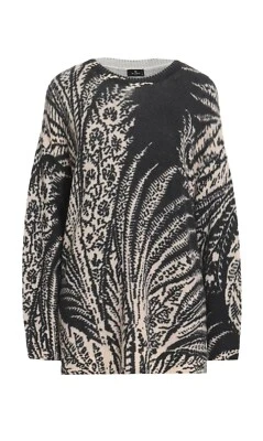 Suéter ETRO 100% Lana Tejido Relajado Cuello Redondo Talla 8 Nuevo con Etiquetas  Foto 1 de 4