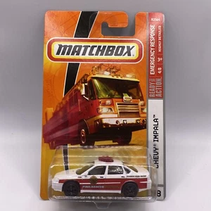 Matchbox 2009 # 58 Emergency Response 4/8 Chevy Impala  White  Fire Rescue - Picture 1 of 2