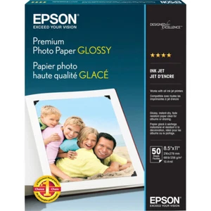 Papier fotograficzny Epson Premium BŁYSZCZĄCY 8,5 x 11 cali 50 arkuszy biały - Zdjęcie 1 z 1